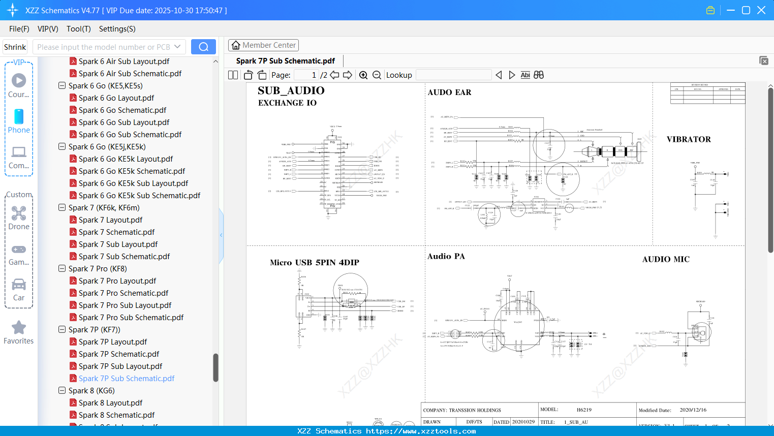 Tecno Spark 7P Sub Schematic